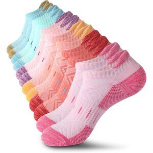 🆕Women Socks 6 Pair Running Low Cut Cotton Socks for Women Cushioned Breathable